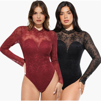HeyLuv Lace Long Sleeve Bodysuit